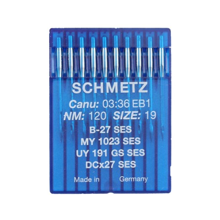 Schmetz light ballpoint needles industrial overlock B27 FFG SES size 120/19